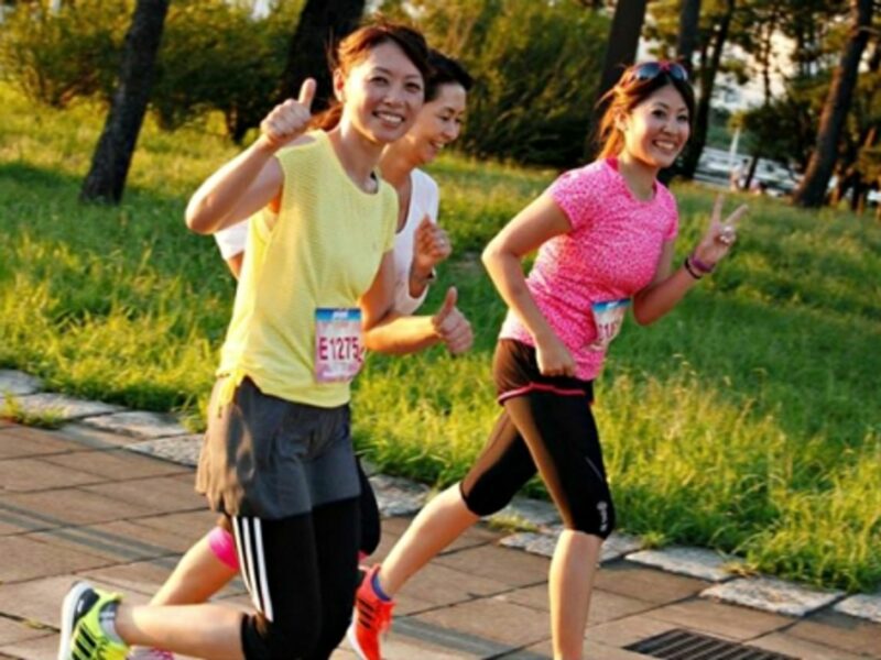 Running (except for the makeup)