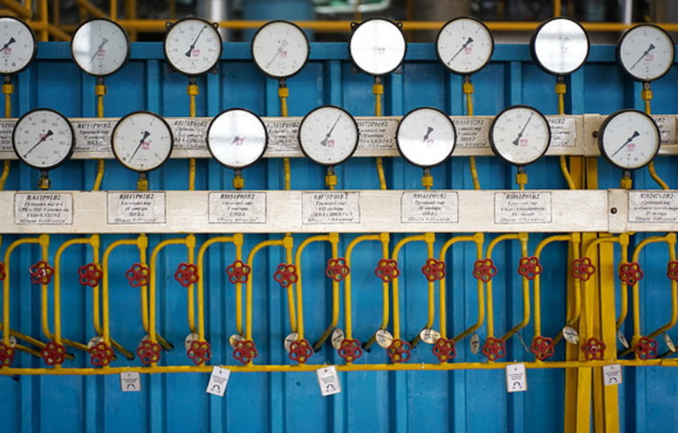 Russia, January 2022. Pressure gauges are pictured at Unit 1 of the Zaporozhye Nuclear Power Plant in the city of Energodar.