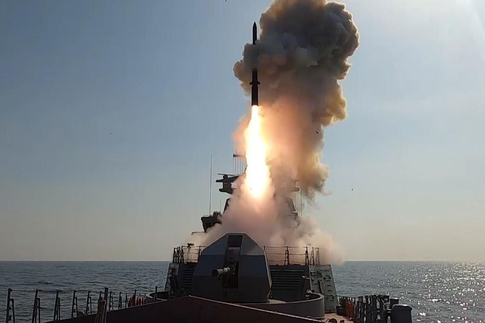Russia military launching its new Otvet anti-submarine missiles in Sea of Japan