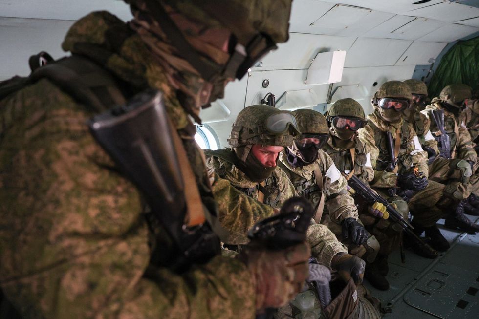 Russian Baltic Fleet infantry drills in Kaliningrad Region