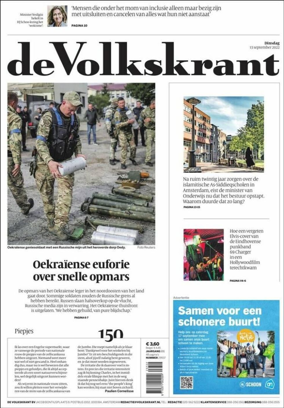 Russian Left-Behind Ammo On Dutch Front Page