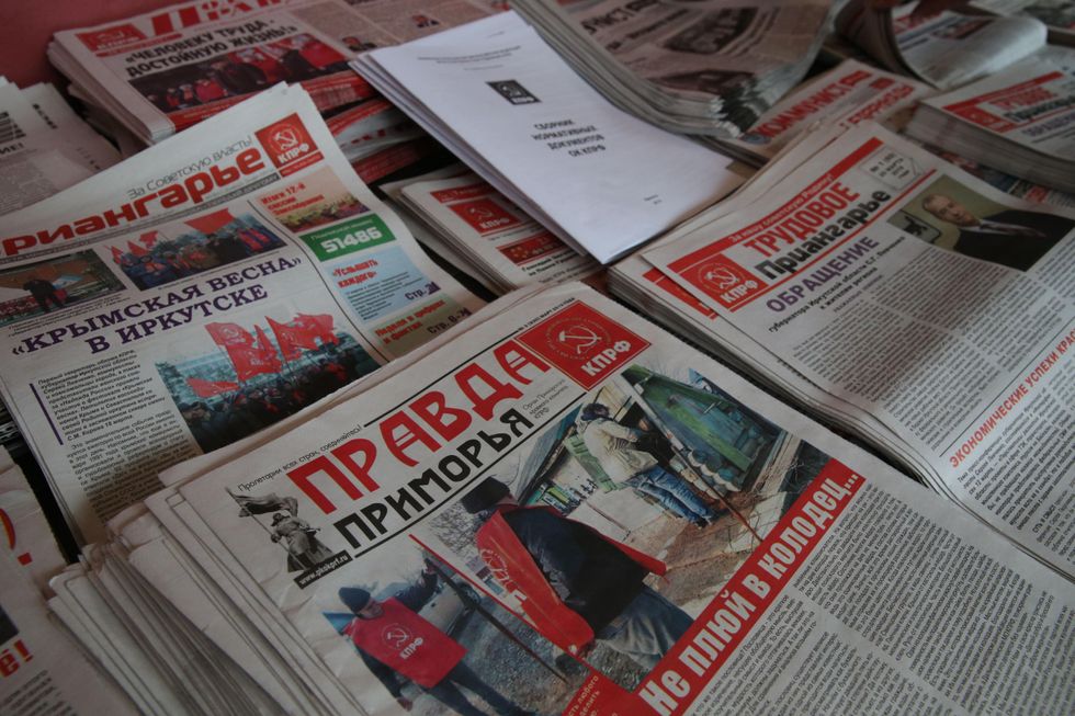 Russian newsstand