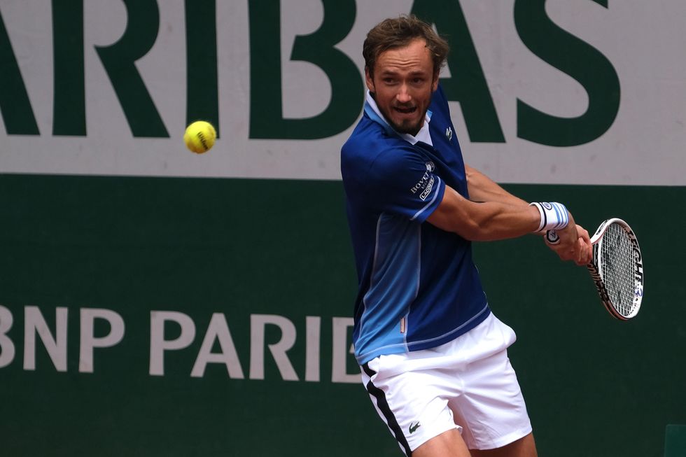 Russian player Daniil Medvedev during French Open 2022