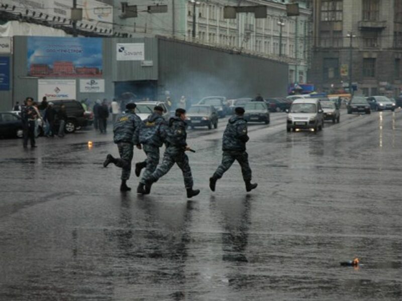 Russian riot police.