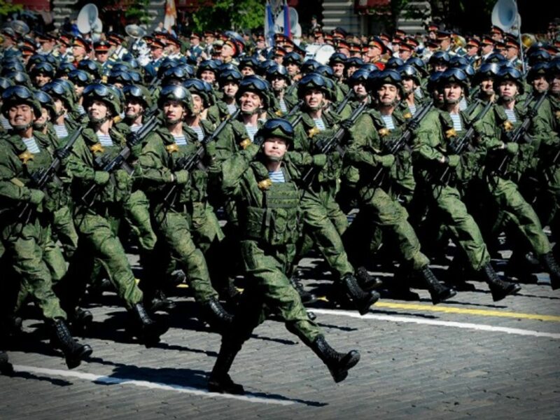 Russian Spetsnaz special forces soldiers in Red Square in May