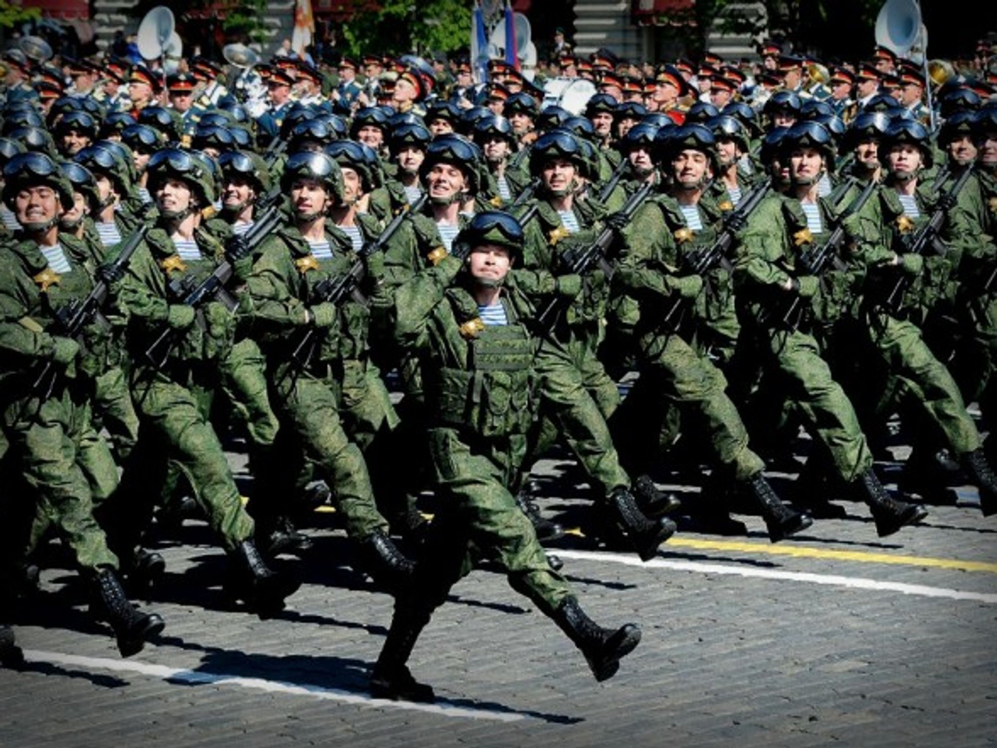 Russian Spetsnaz special forces soldiers in Red Square in May
