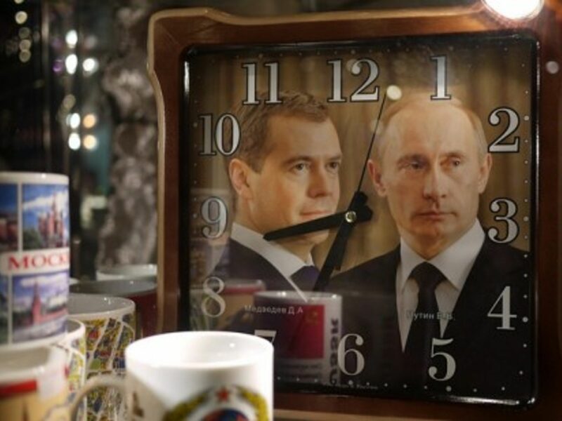 Russia's dynamic duo: Dmitry Medvedev (left) and Vladimir Putin