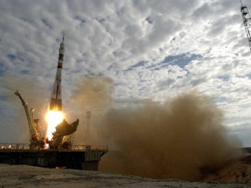 Russia's proposed Commerical Space Station would be launched into space with a Soyuz rocket (above)