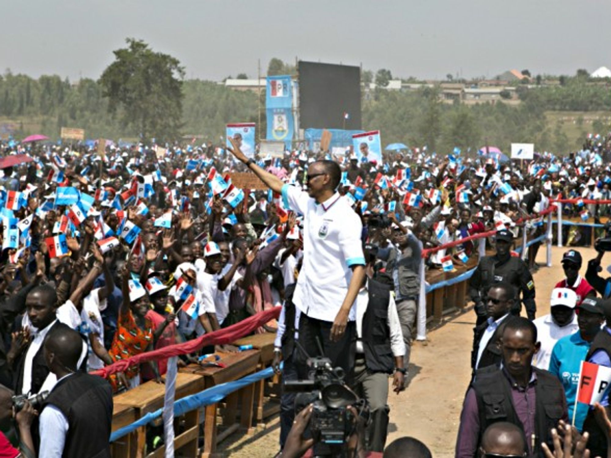 Rwanda's Paul Kagame in Nyanza on July 14