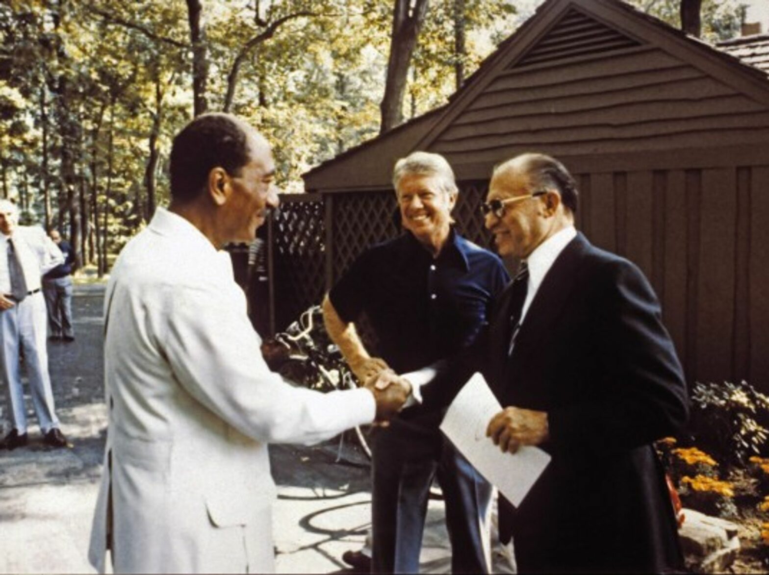 Sadat, Carter and Begin during final Camp David talks