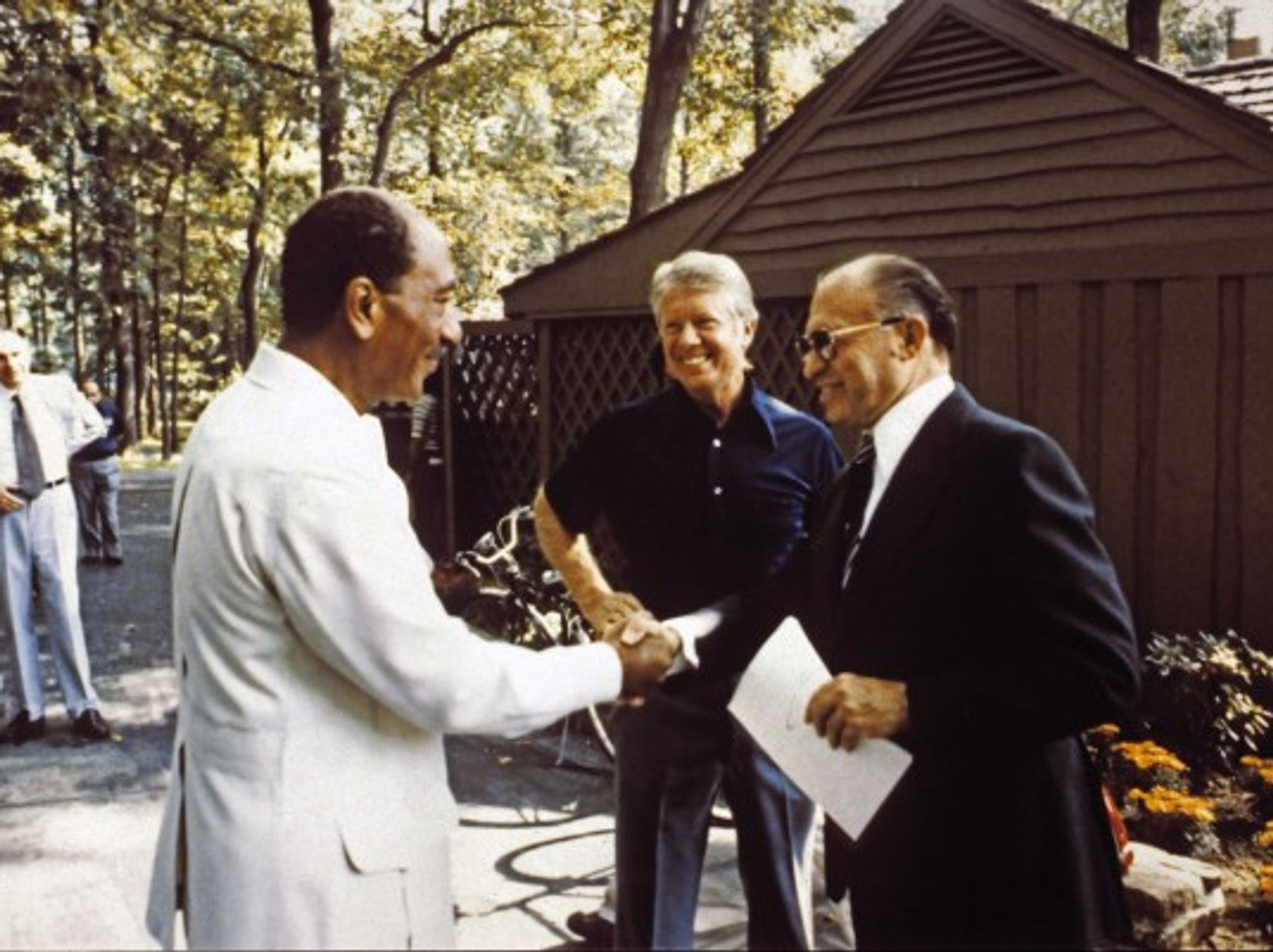 Sadat, Carter and Begin during final Camp David talks