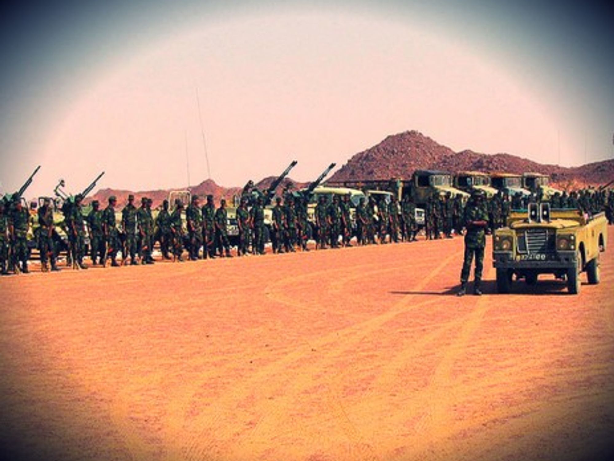 Saharawi troops in Western Sahara