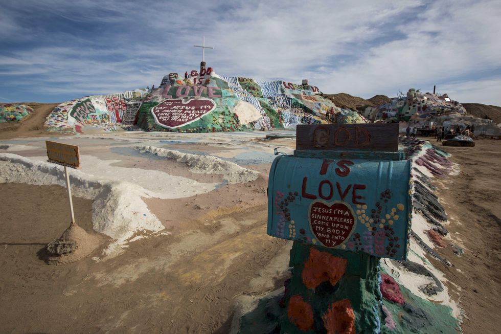 Salvation Mountain near the Slab City community in California