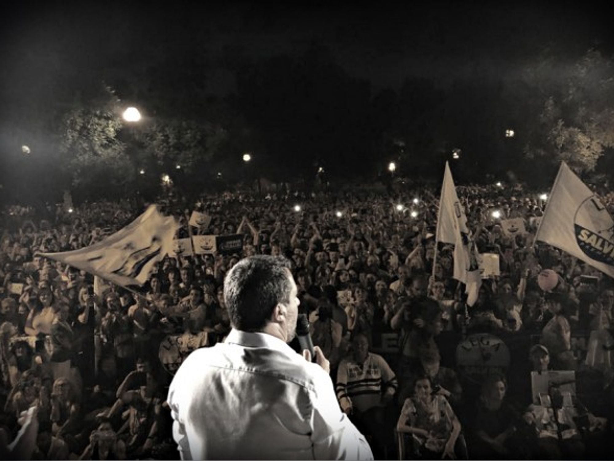 Salvini at a June 3 rally in Italy
