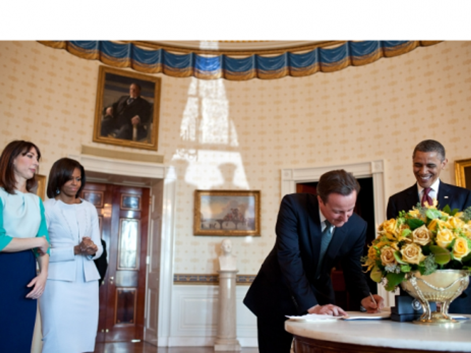 Samantha Cameron and Michele Obama have put their careers on hold (Pete Souza)