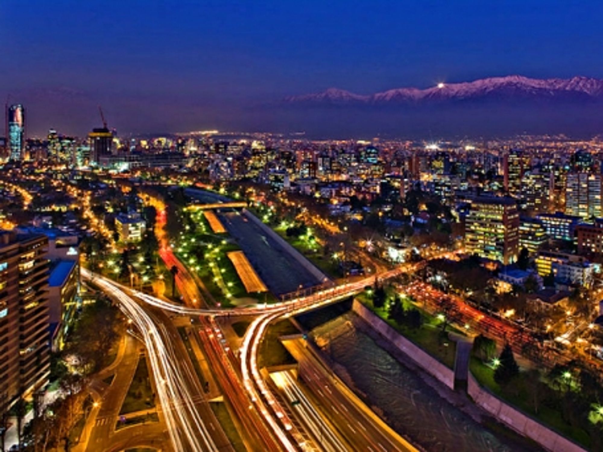 Santiago by night