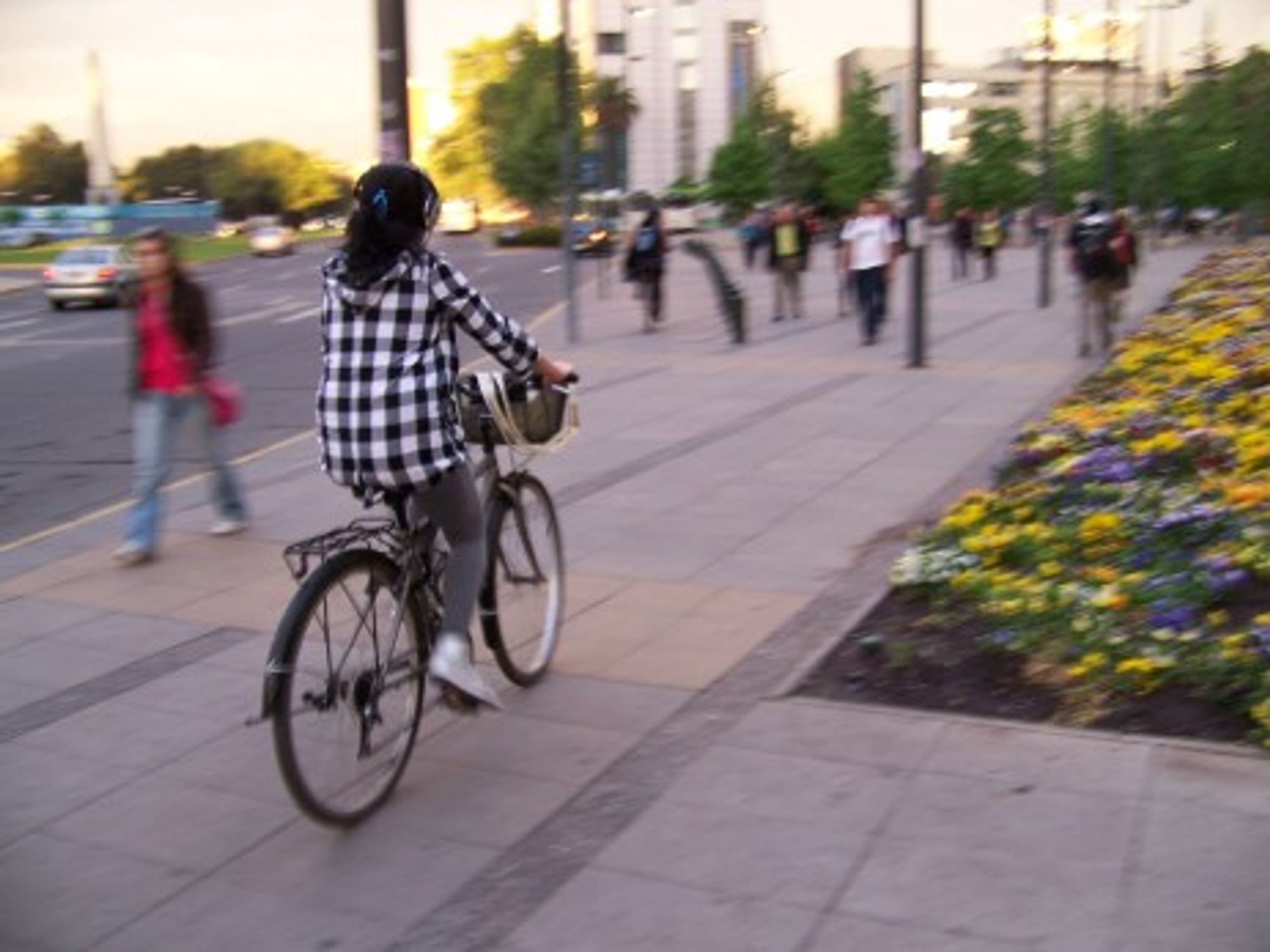 Santiago's bustling Plaza Italia (Ben Witte)
