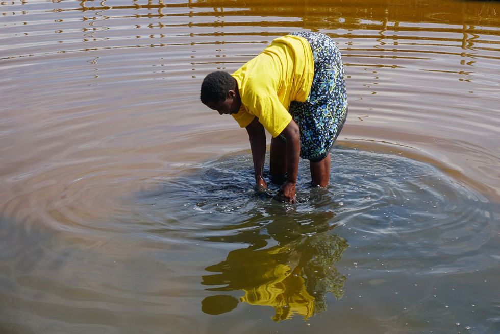 Sarah Tinditiina has spent 13 years working as a salt miner in Lake Katwe.