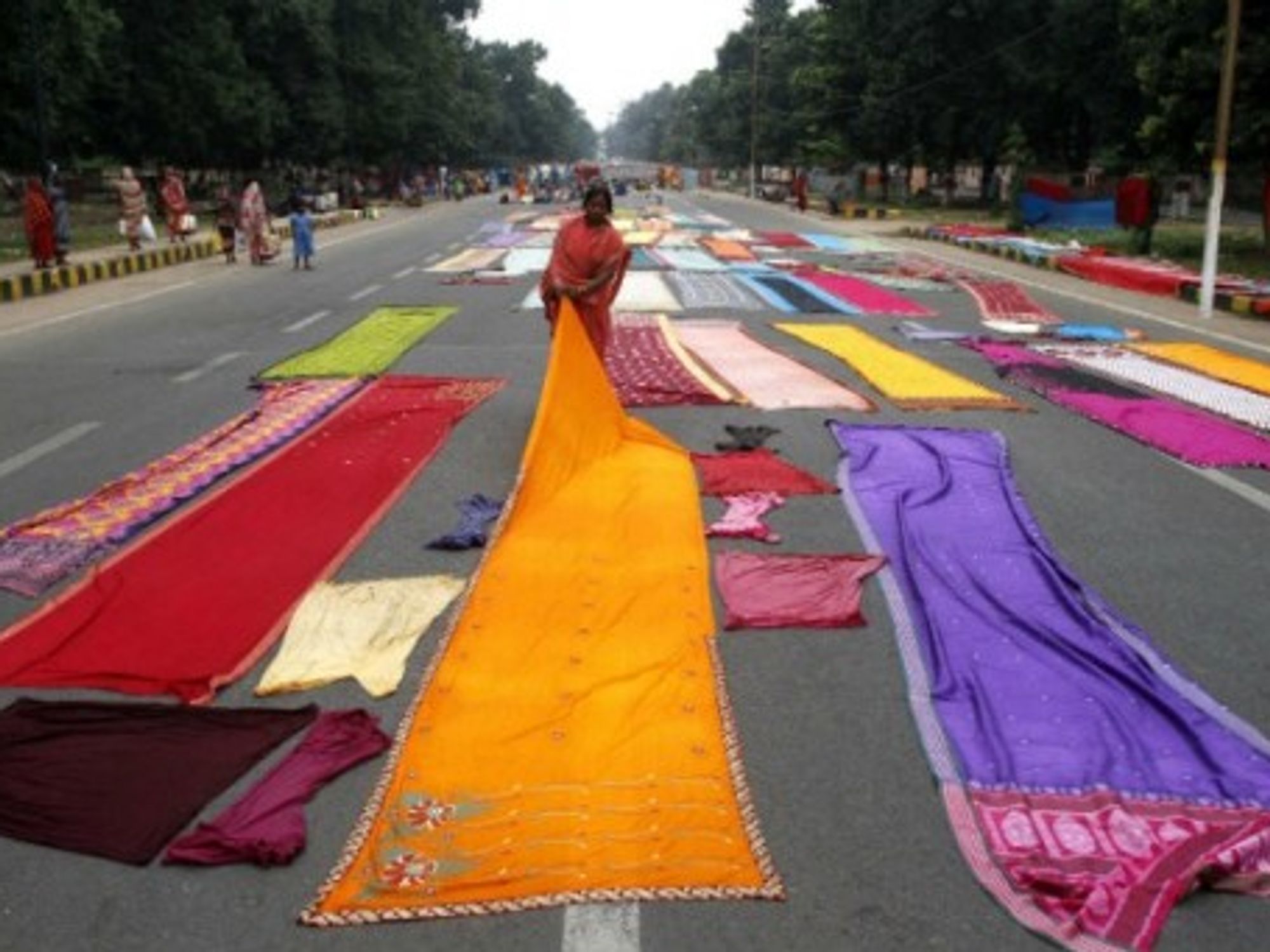"Sari protest in Bhubaneswar, India