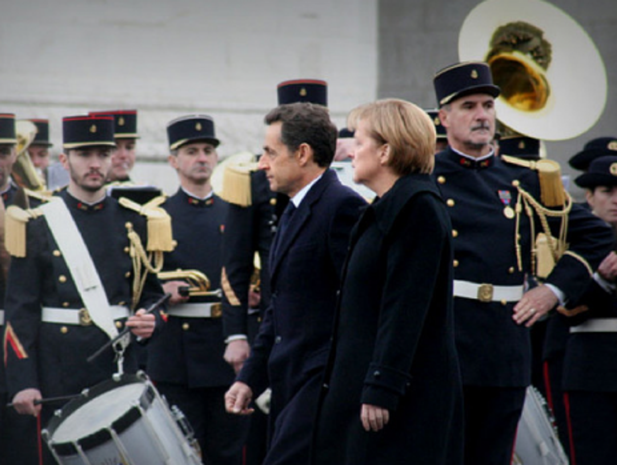 Sarkozy and Merkel in Paris, in 2009 (Anna Tesar)