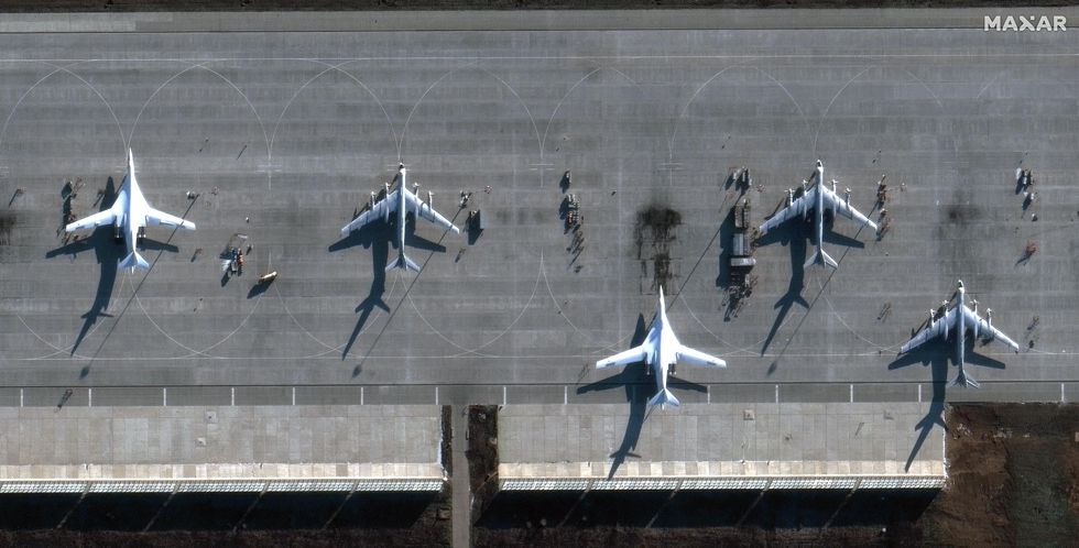 Satellite imagery of Engels air base