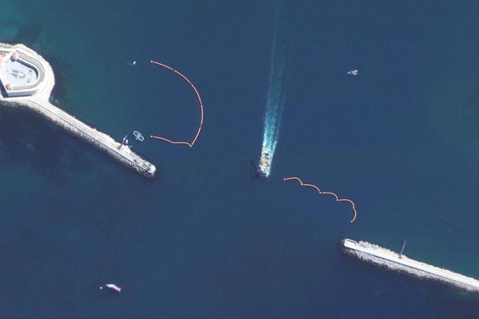 Satellite images appear to show dolphin pens at Sevastopol Bay in Crimea