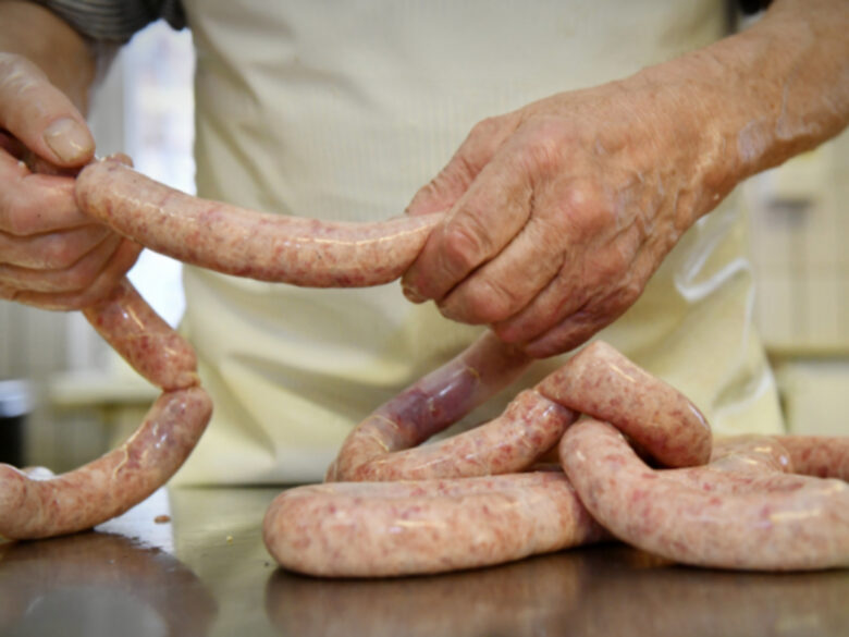 Sausage making in Lindewerra, Germany
