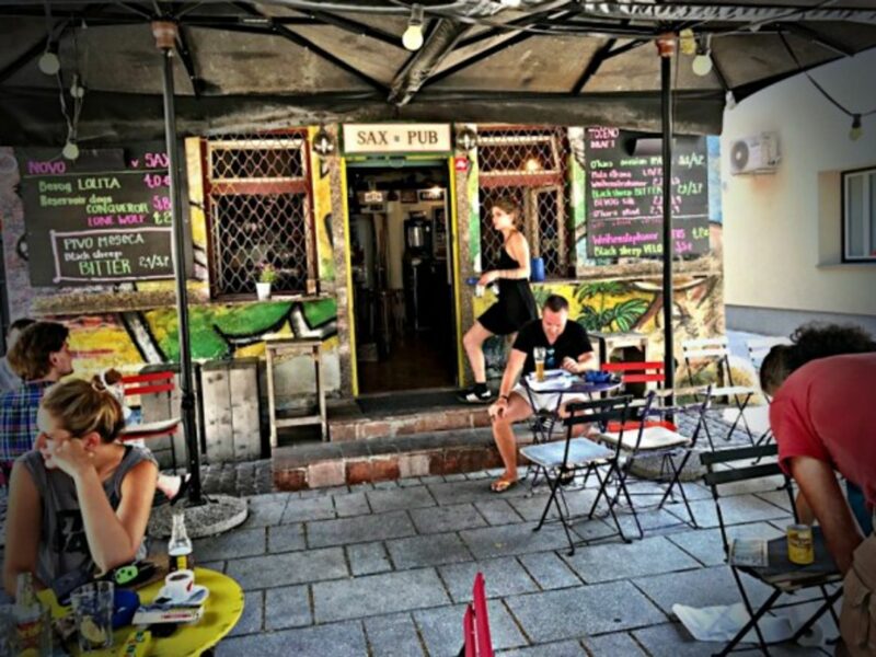 Sax Bar, a popular place in Ljubljana in the 80s