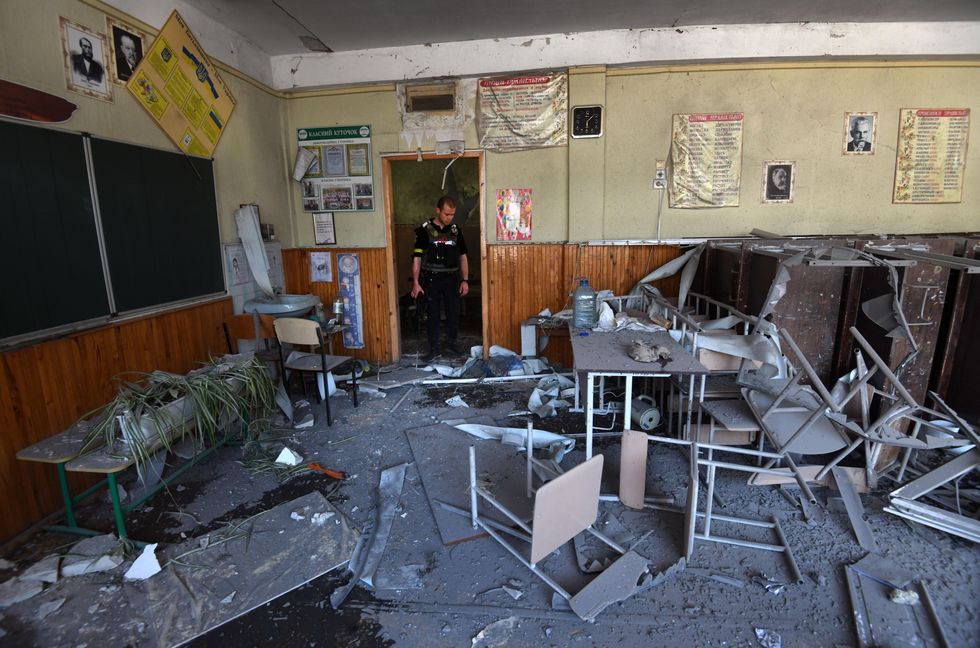 School destroyed in Kharkiv back in June