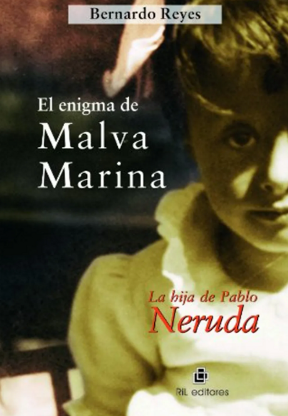 Screenshot of a b​ook about Neruda's daughter Melvina, whose picture is featured on the cover, written by the author's grandson Bernardo Reyes