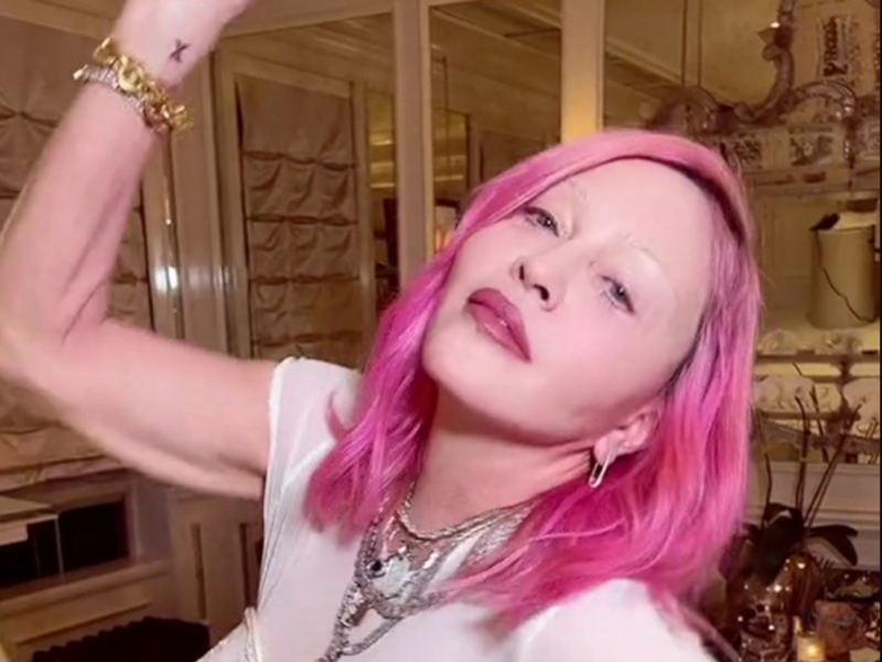 Screenshot of Madonna's 5-second TikTok video in which she alluded to her possible queerness
