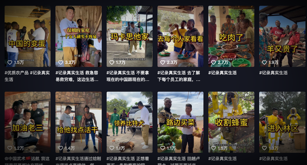 Screenshot of the feed of ​Hang's Extraordinary Life's account on Douyin, TikTok's version for the Chinese market