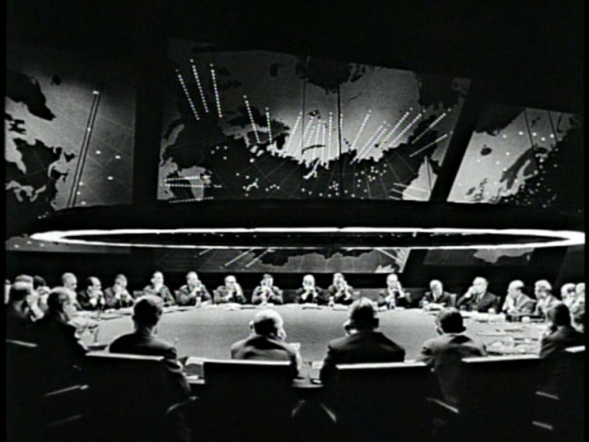 Screenshot of the War Room in Stanley Kubrick's Dr. Strangelove