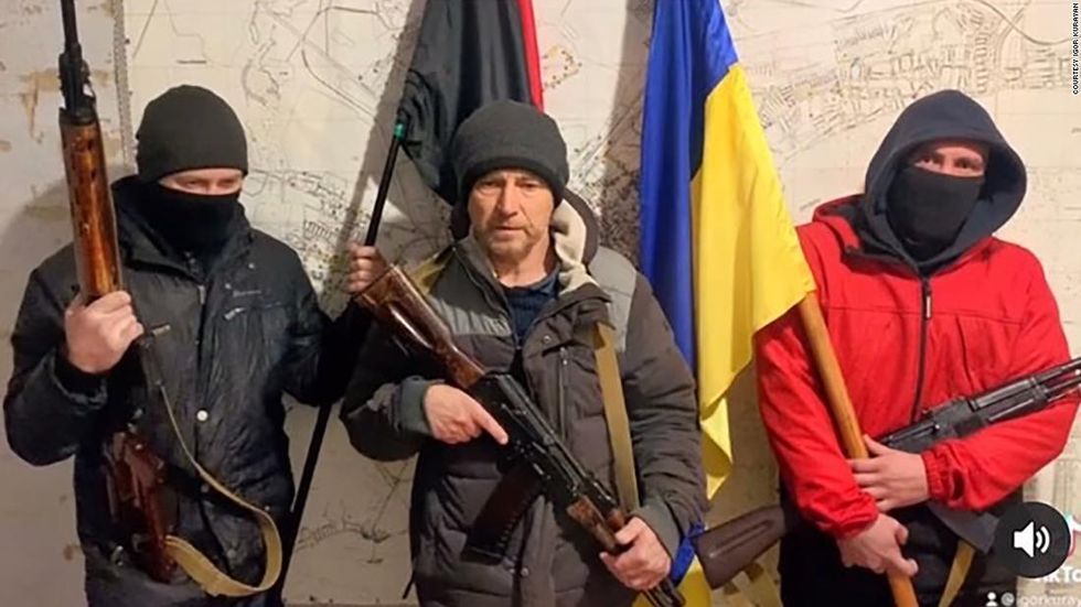 Screenshot of Tik Tok video featuring Igor Kurayan that the Russian captors posted