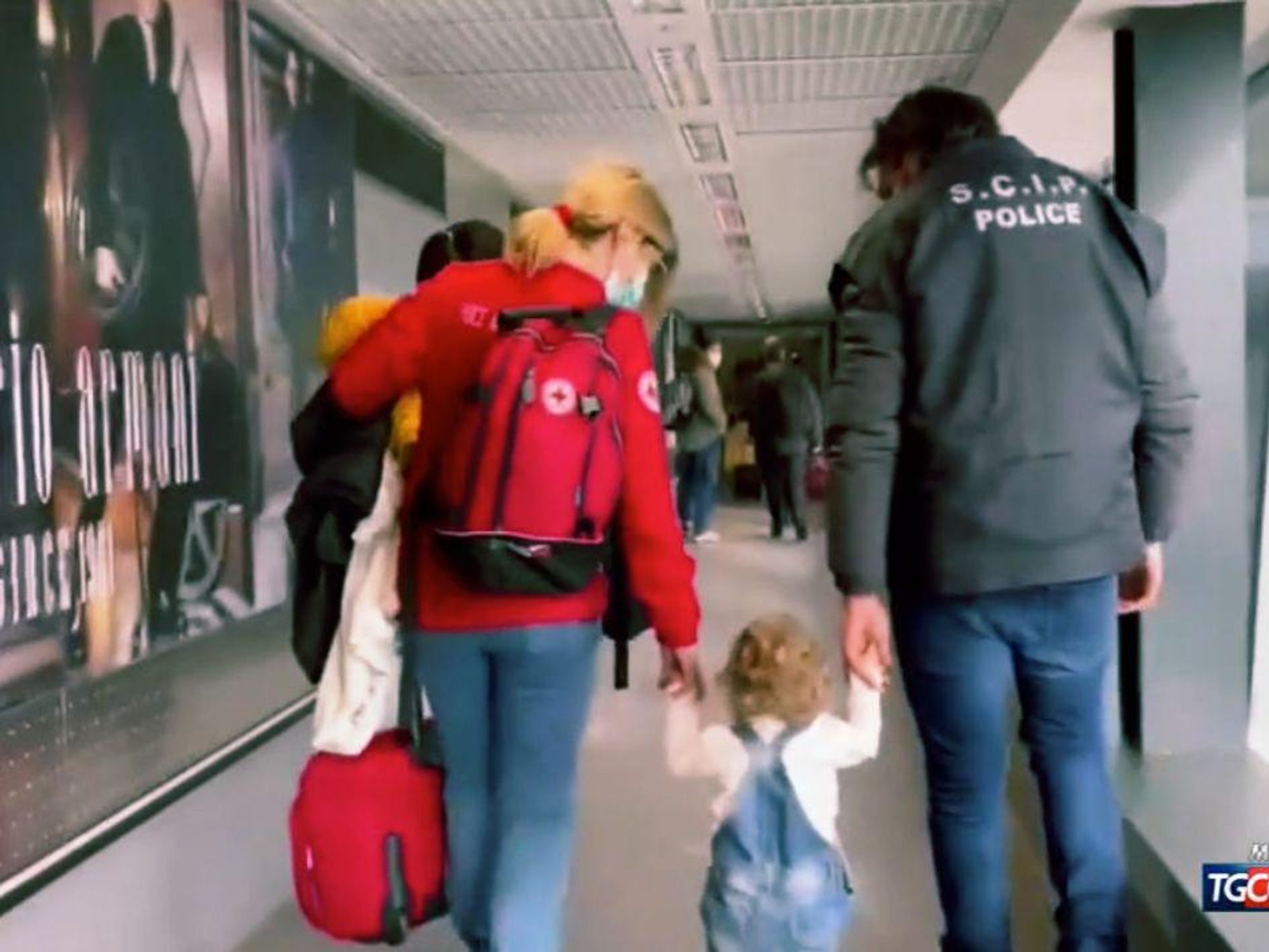 Screenshot of video filmed upon baby Luna's arrival in Italy
