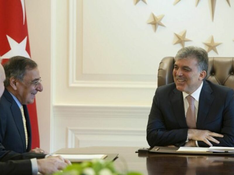 Secretary of Defense Leon E. Panetta meets with Turkish President Abdullah Gul in Ankara, in 2011 (Leon E. Panetta)