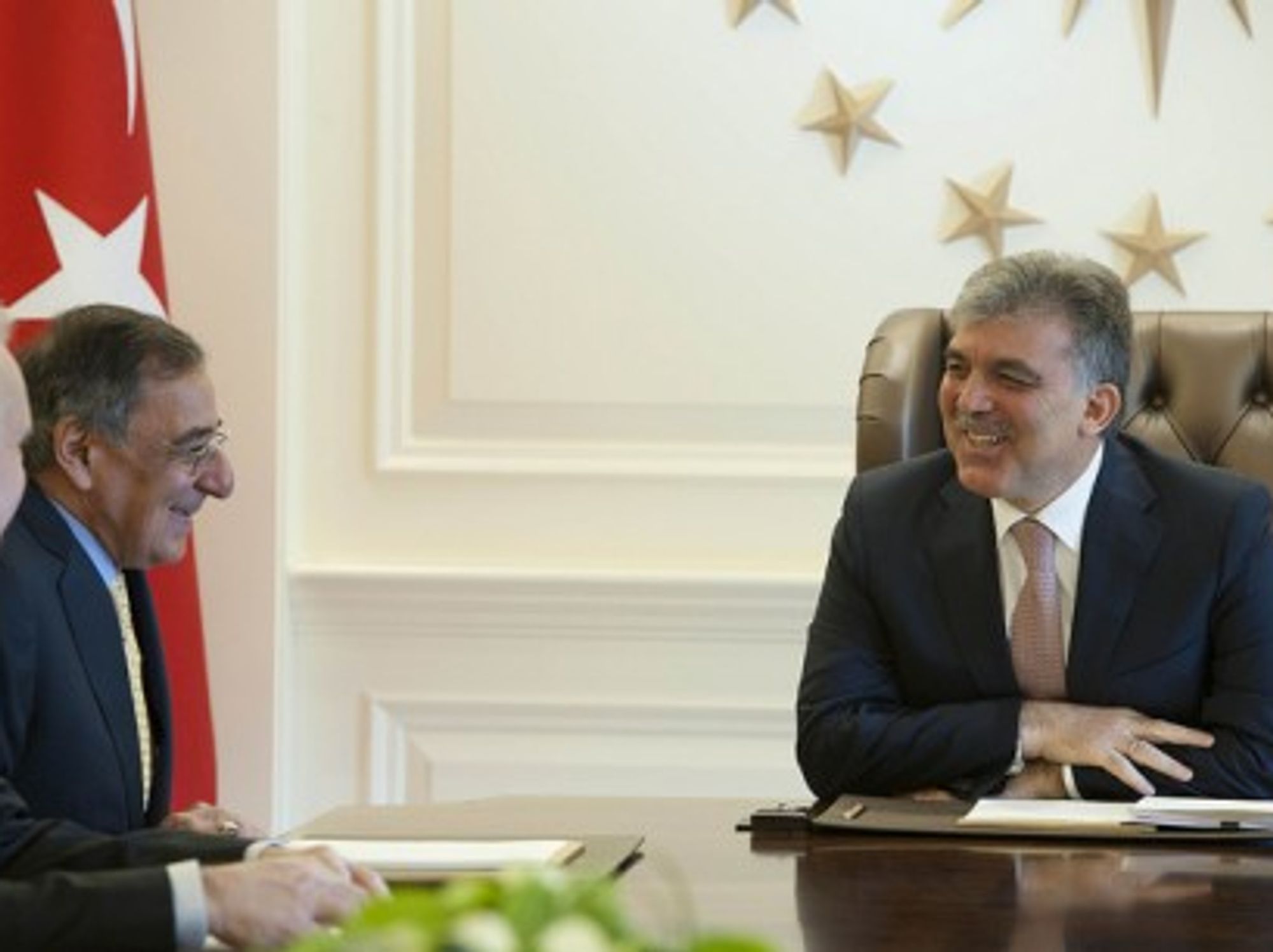 Secretary of Defense Leon E. Panetta meets with Turkish President Abdullah Gul in Ankara, in 2011 (Leon E. Panetta)