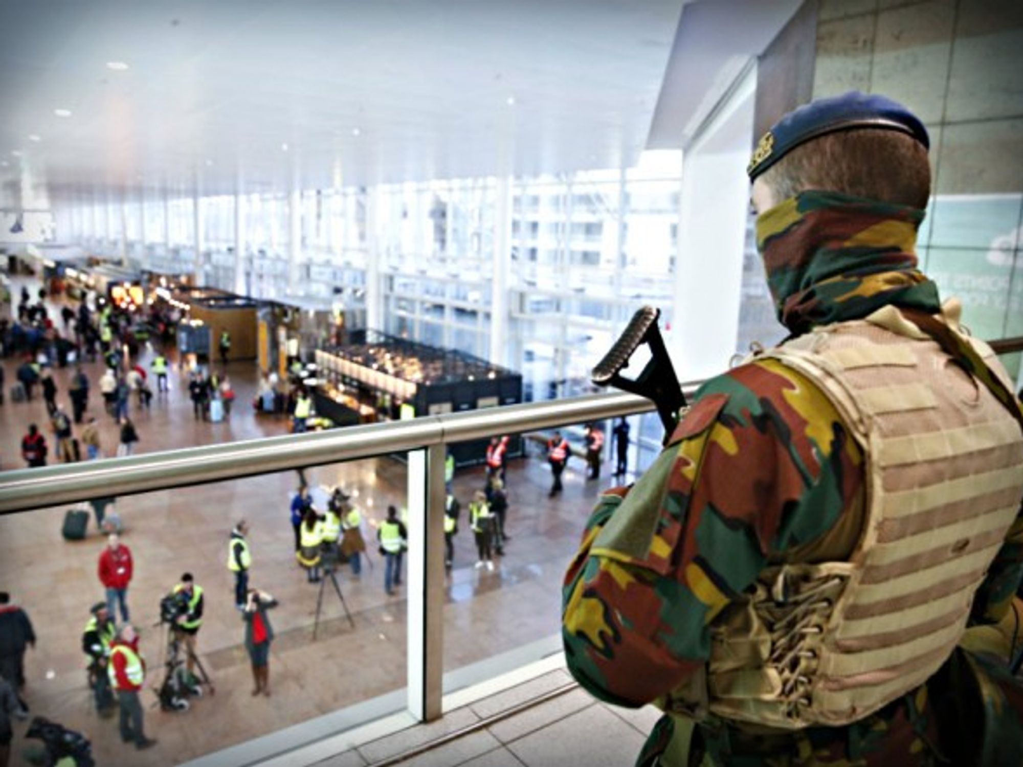 Security on Wednesday at Brussels airport