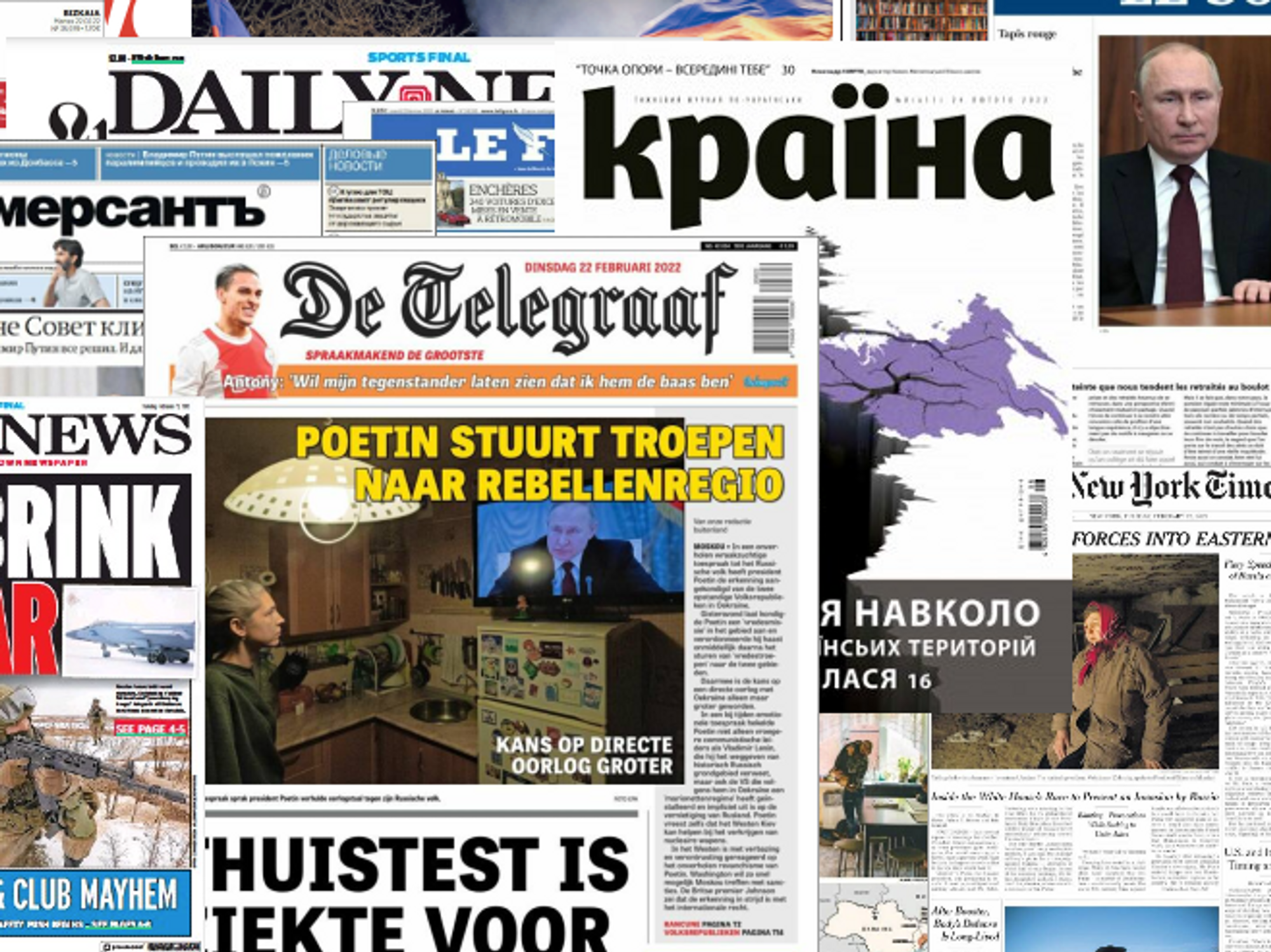 Send In The Tanks — 28 Newspaper Front Pages As Putin Moves On Ukraine
