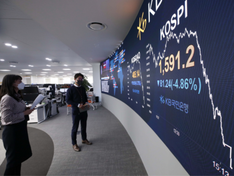 Seoul stock exchange on March 18