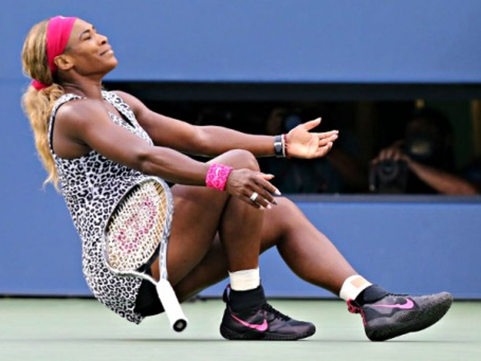 Serena Williams won her third U.S. Open title in a row Sunday.
