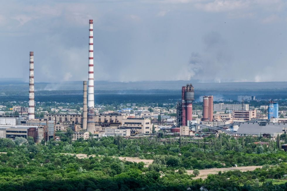 Severodonetsk under heavy shelling.