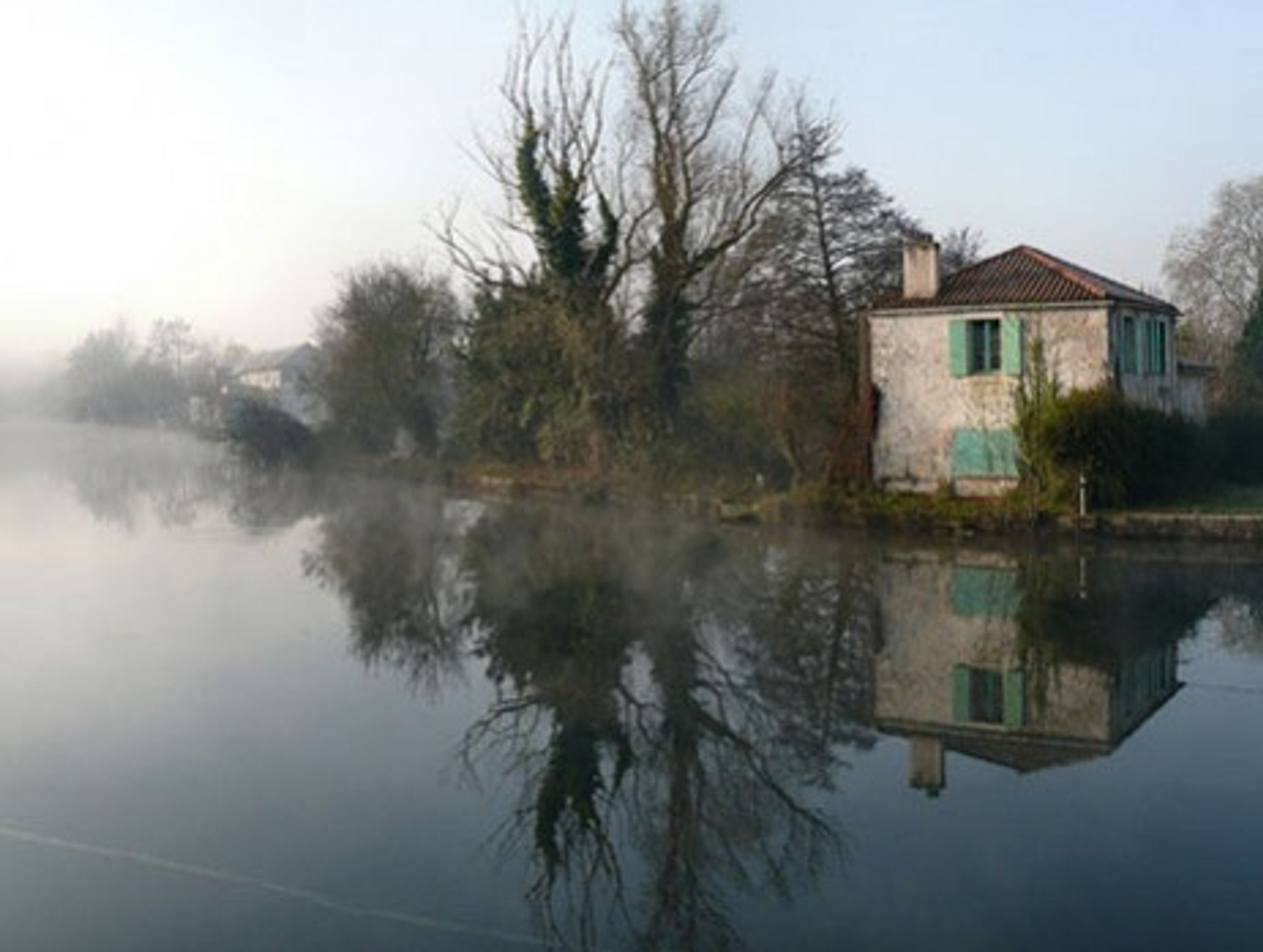Sèvre Niortaise river in Niort, Deux-Sèvres, France
