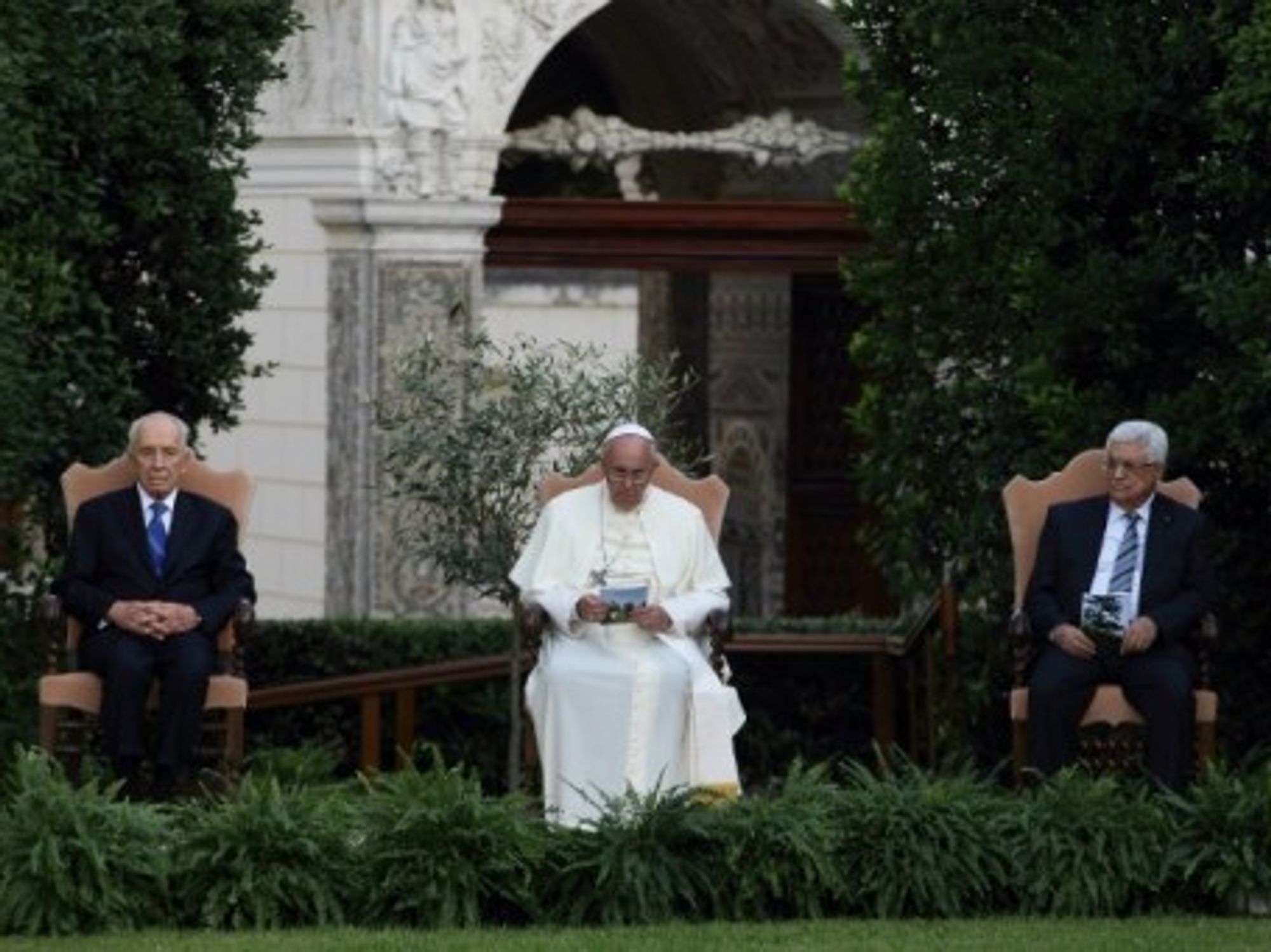 Shimon Peres, Pope Francis and Mahmoud Abbas gathered Sunday for "A Prayer For Peace" in the Vatican garden.