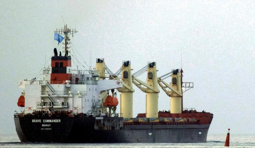Ship Brave Commander on its way to Africa