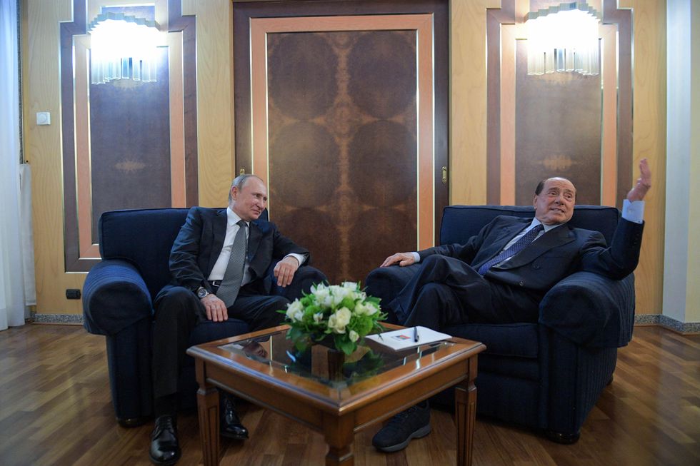 Silvio Berlusconi and Vladimir Putin in 2019