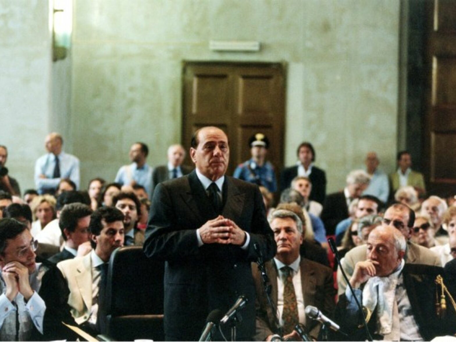 Silvio Berlusconi in court in Milan in 2003