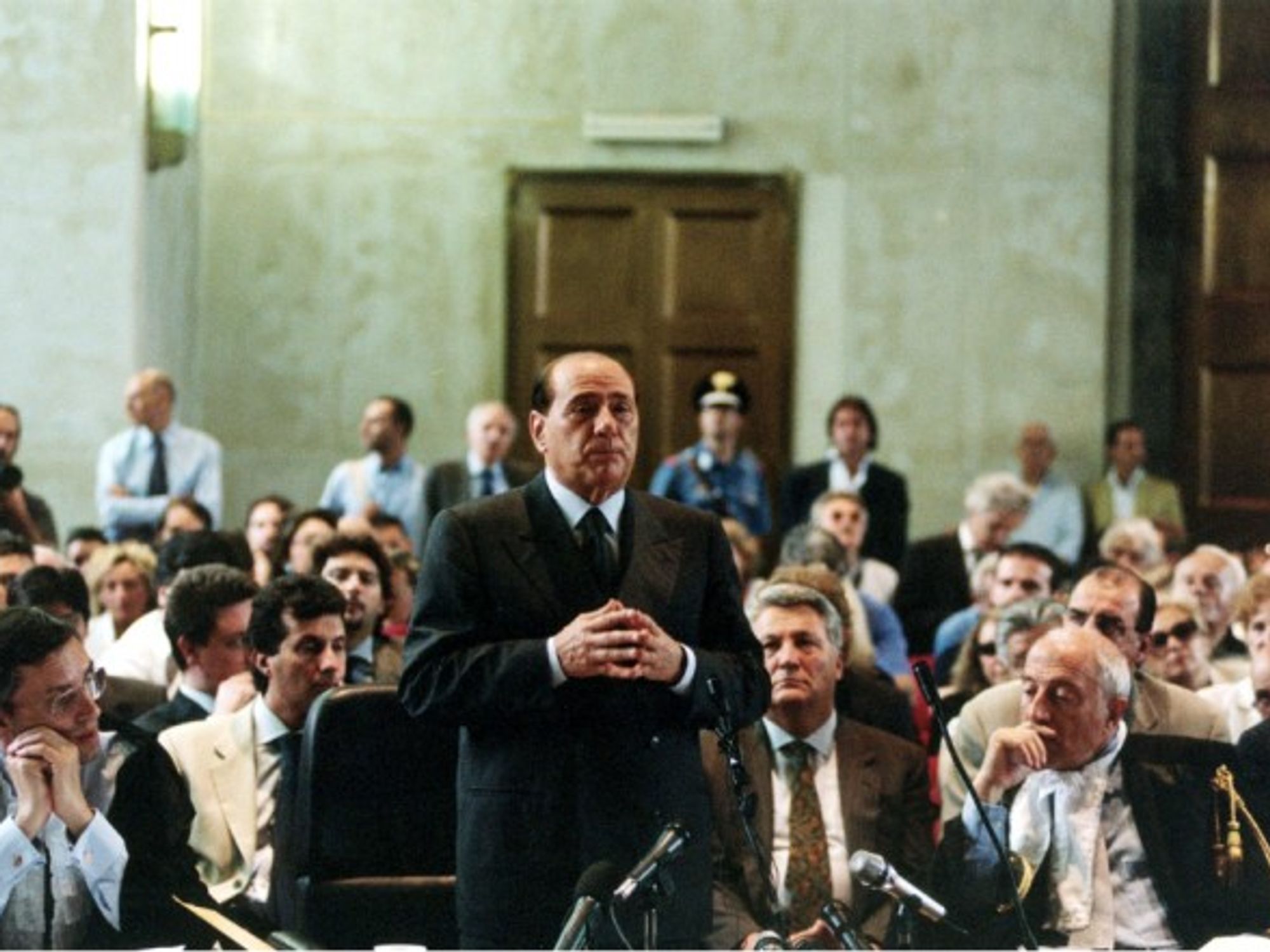 Silvio Berlusconi in court in Milan in 2003