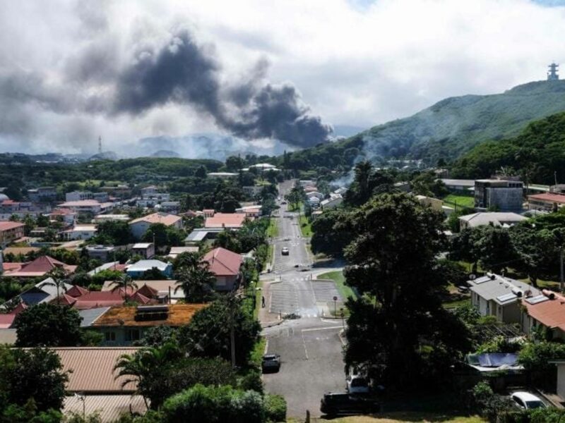 Smoke rising over New Caledonia.​