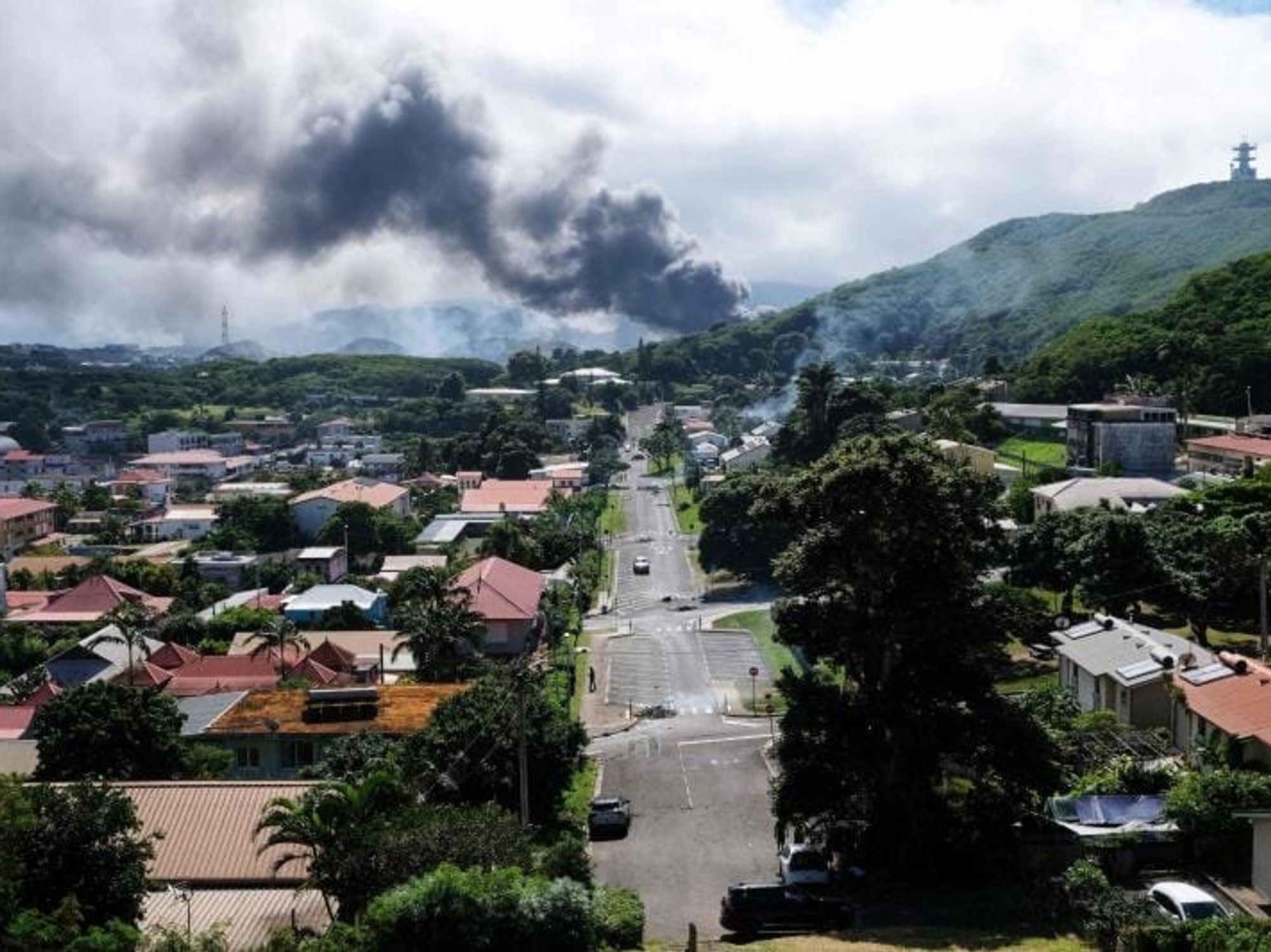 Smoke rising over New Caledonia.​